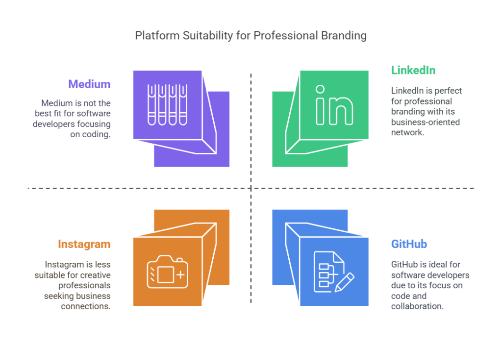 Which platform is most suitable for professional personal branding?